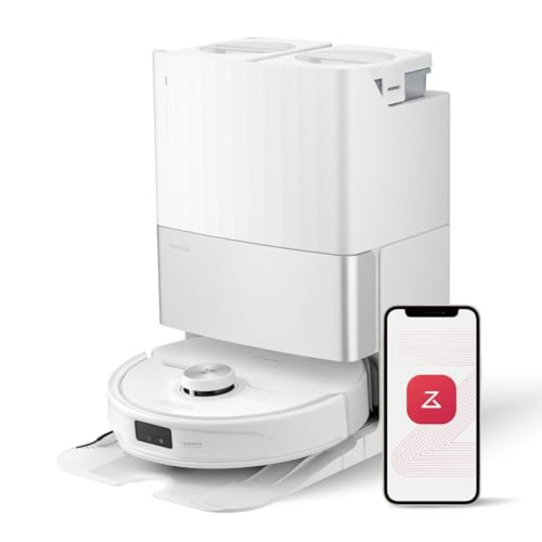 roborock Qrevo Master Robot Vacuum and Mop Combo, 10,000Pa Suction, FlexiArm Design Side Brush & Mop, Auto Mop Washing & Drying, Self-Emptying&Refilling, Dock Self-Cleaning, Obstacle Avoidance, White