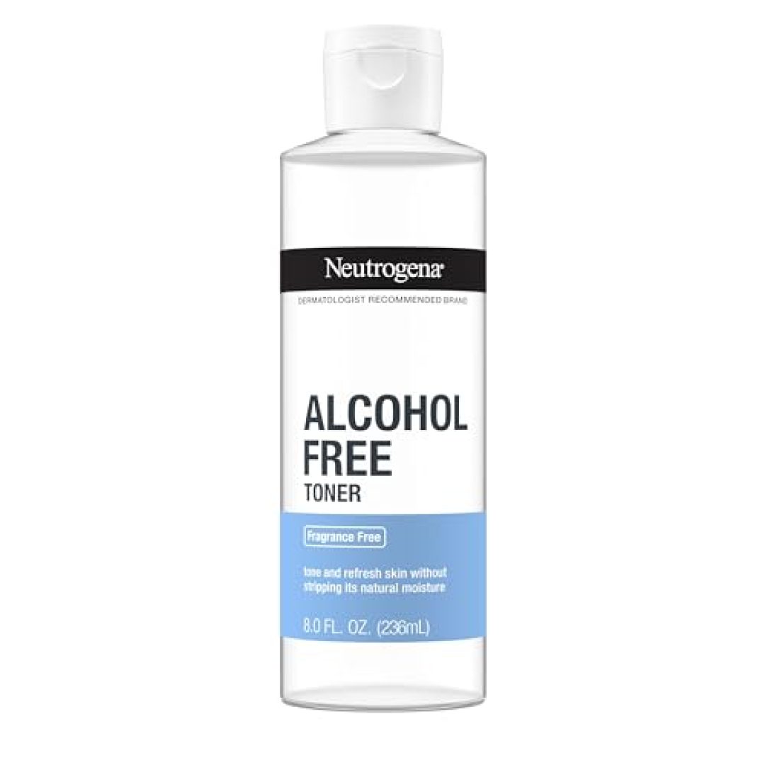 Neutrogena Alcohol-Free Gentle Daily Fragrance-Free Face Toner to Tone & Refresh Skin, Toner Gently Removes Impurities & Reconditions Skin, Hypoallergenic, 8 fl. oz