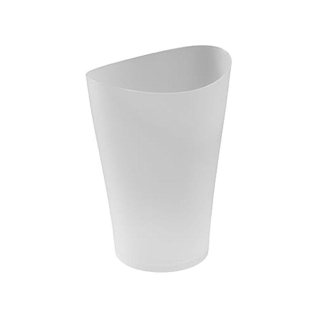 Rubbermaid Spa Works Vanity Wastebasket, 2.25 Gallon, Plastic/Clear Trash can for home/Bathroom/Office/Kitchen/Bedroom