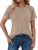 AUTOMET Women Shirts Summer Sweaters Short Sleeve Tunic Tops 2025 Dressy Casual Business Blouses Apricot L. –