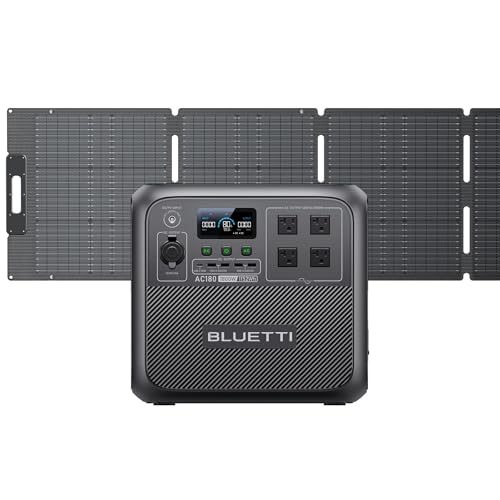 BLUETTI AC180 Solar Generator with 200W Solar Panel